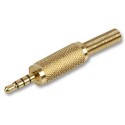 spinotto minijack 3.5mm stereo per audio oro