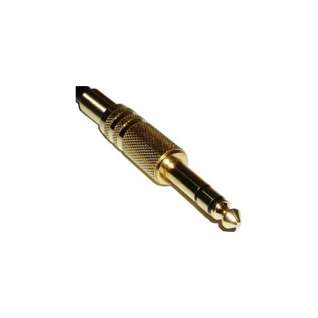 spinotto jack 6.3mm stereo per audio oro