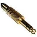 spinotto jack 6.3mm stereo per audio oro