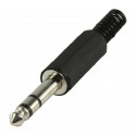 spinotto jack 6.3mm stereo per audio plastica