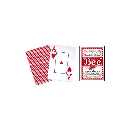 carte Bee jumbo index poker rosse