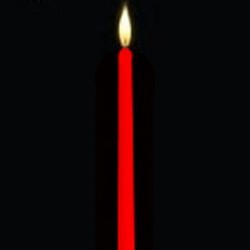 candela ad apparizione rossa