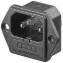 CONNETTORE ALIMENTAZIONE AC PRESA IEC VDE 10A CON INTERRUTTORE E FUSIBILE