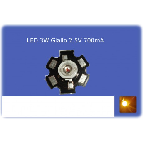 LED 3W UV-Ultravioletto 395-400nm. 18-20 lm, completo di supporto Heat Sink Star