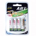 4 pile Stilo ricaricabili AA Ni-MH 2800mAh