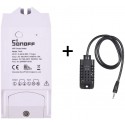 SONOFF TH16 Smart Switch WiFi Smart con Sensore di Umidità e Temperatura Funziona con Alexa Google Home, Temp. & Hum. Control