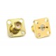 CONNETTORE PRESA SMA FEMMINA DA PANNELLO 13x13mm f dritto da saldare 4 fori