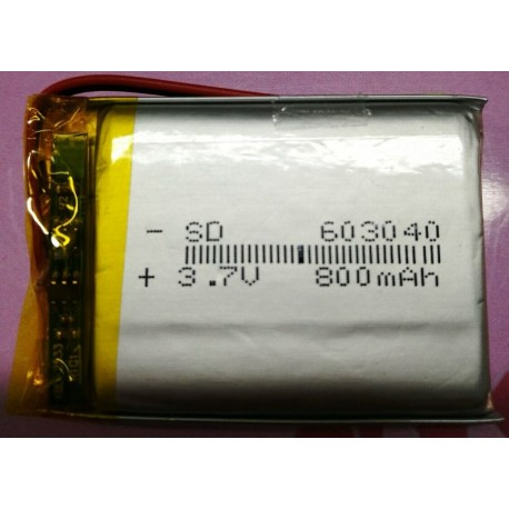 micro batteria al litio ricaricabile 3,7v 800mAh