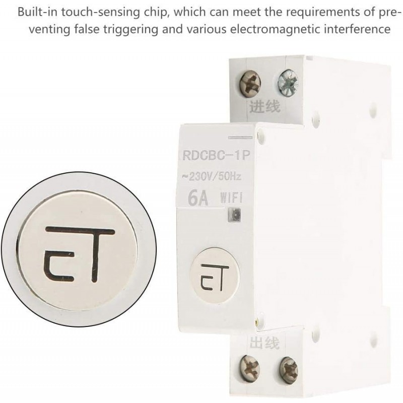 Interruttore magnetotermico wifi, controllo remoto intelligente attacco DIN  1P 63A 