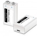 Batteria al litio 9v ricaricabile con micro usb