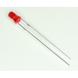 led 5mm rosso flat top