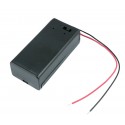 Portabatteria in box con interruttore batteria 9 v